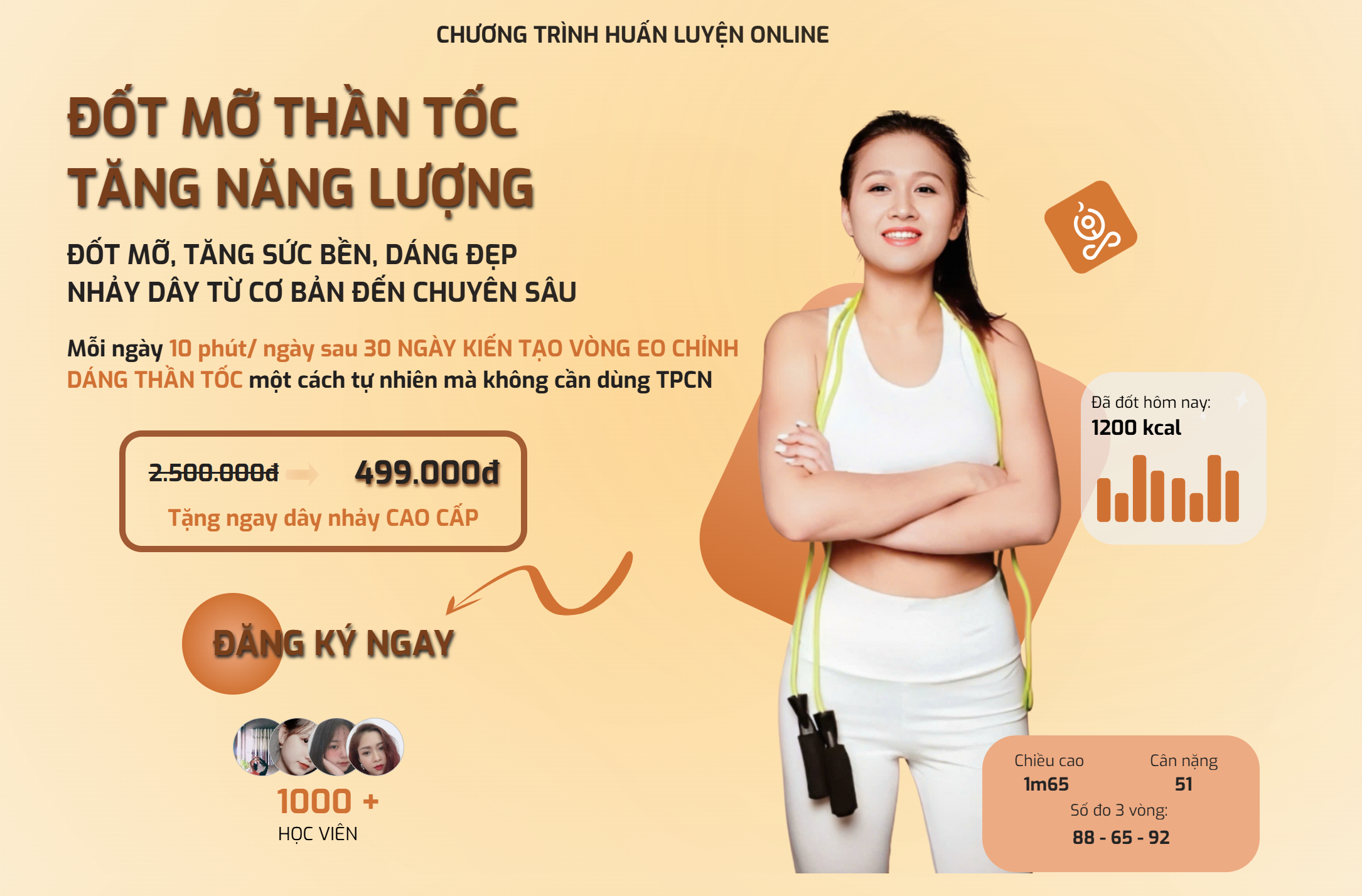 	 SIẾT EO CHỈNH DÁNH - BODY SĂN CHẮC CÙNG CARDIO NHẢY DÂY CHUYÊN SÂU